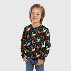 Лонгслив детский Рик и Морти сани с оленем - Christmas, цвет: 3D-принт — фото 2