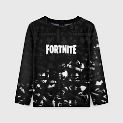 Лонгслив детский Fortnite pattern black, цвет: 3D-принт