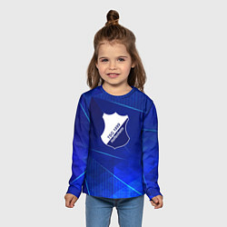 Лонгслив детский Hoffenheim blue poly, цвет: 3D-принт — фото 2