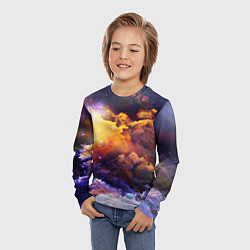 Лонгслив детский Абстрактные космические краски, цвет: 3D-принт — фото 2