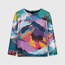 Детский лонгслив Горы краски