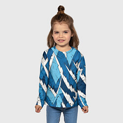 Лонгслив детский Геометрический камуфляж, цвет: 3D-принт — фото 2