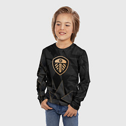 Лонгслив детский Leeds United golden poly, цвет: 3D-принт — фото 2