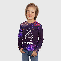 Лонгслив детский Праздничный K Pop, цвет: 3D-принт — фото 2