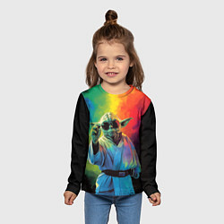 Лонгслив детский Крутой Йода - Звездные войны, цвет: 3D-принт — фото 2