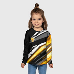 Лонгслив детский Герб России - Жёлтое свечение, цвет: 3D-принт — фото 2