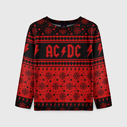 Лонгслив детский ACDC christmas sweater, цвет: 3D-принт