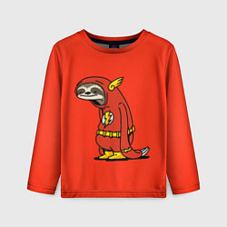 Лонгслив детский Ленивец Флэш, цвет: 3D-принт