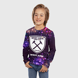 Лонгслив детский Праздничный West Ham, цвет: 3D-принт — фото 2
