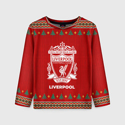 Лонгслив детский Liverpool new year, цвет: 3D-принт