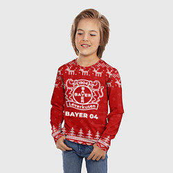 Лонгслив детский Новогодний Bayer 04 с оленями, цвет: 3D-принт — фото 2