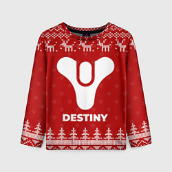 Лонгслив детский Новогодний Destiny с оленями, цвет: 3D-принт