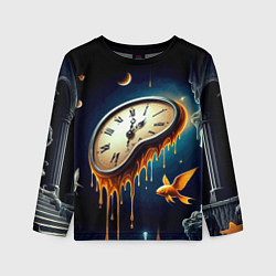 Лонгслив детский Течение времени - сюрреализм, цвет: 3D-принт