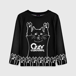 Лонгслив детский Ozzy Osbourne: cat rock, цвет: 3D-принт