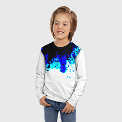 Лонгслив детский Синяя кровь андроида, цвет: 3D-принт — фото 2