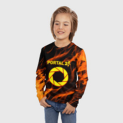 Лонгслив детский Portal flame steel, цвет: 3D-принт — фото 2