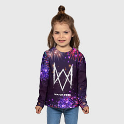 Лонгслив детский Праздничный Watch Dogs, цвет: 3D-принт — фото 2