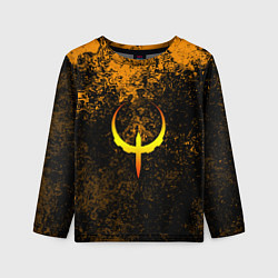 Лонгслив детский Quake краски брызги оранжевый, цвет: 3D-принт