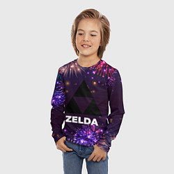Лонгслив детский Праздничный Zelda, цвет: 3D-принт — фото 2