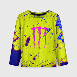 Лонгслив детский Monster energy краски, цвет: 3D-принт