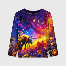 Лонгслив детский Пчелка в космосе, цвет: 3D-принт
