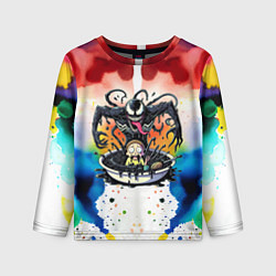 Лонгслив детский Веном присмотрелся к Морти - ядовитая слизь, цвет: 3D-принт