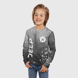 Лонгслив детский Jeep - grey gradient вертикально, цвет: 3D-принт — фото 2