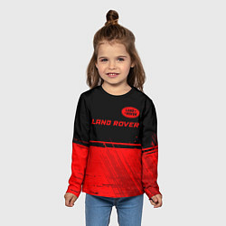 Лонгслив детский Land Rover - red gradient посередине, цвет: 3D-принт — фото 2