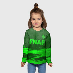 Лонгслив детский FNAF - green gradient посередине, цвет: 3D-принт — фото 2
