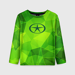 Лонгслив детский JAC green poly, цвет: 3D-принт