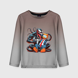Лонгслив детский Venom and Duck-Donald - ai art fantasy, цвет: 3D-принт