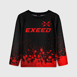 Лонгслив детский Exeed - red gradient посередине, цвет: 3D-принт