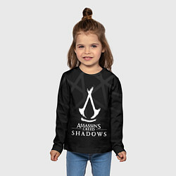 Лонгслив детский Assassins creed shadows - монохромный, цвет: 3D-принт — фото 2
