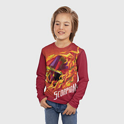 Лонгслив детский Мортал Комбат - Скорпион, цвет: 3D-принт — фото 2
