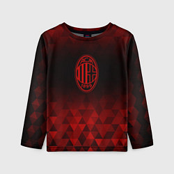 Лонгслив детский AC Milan red poly, цвет: 3D-принт