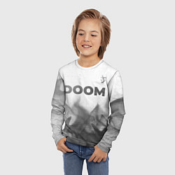 Лонгслив детский Doom - white gradient посередине, цвет: 3D-принт — фото 2