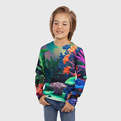 Лонгслив детский Морское дно с кораллами, цвет: 3D-принт — фото 2
