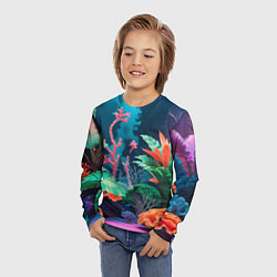 Лонгслив детский Морские растения, цвет: 3D-принт — фото 2
