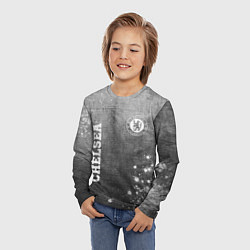 Лонгслив детский Chelsea - grey gradient вертикально, цвет: 3D-принт — фото 2