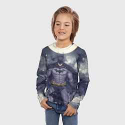 Лонгслив детский Бэтмен и полнолуние, цвет: 3D-принт — фото 2
