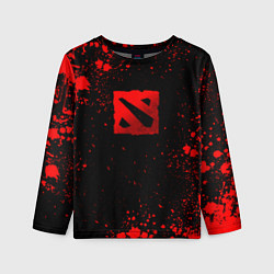 Лонгслив детский Красные брызги - Dota 2, цвет: 3D-принт