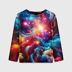 Лонгслив детский Colorfull neon space clouds - ai art fantasy, цвет: 3D-принт