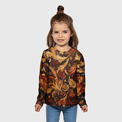 Лонгслив детский Старый ковер текстура, цвет: 3D-принт — фото 2