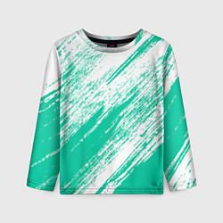 Лонгслив детский The color is turquoise and white, цвет: 3D-принт
