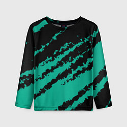 Лонгслив детский The color is black and turquoise, цвет: 3D-принт