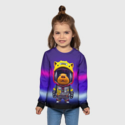 Лонгслив детский Baby capybara - cyberpunk, цвет: 3D-принт — фото 2