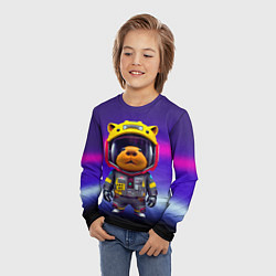 Лонгслив детский Baby capybara - cyberpunk, цвет: 3D-принт — фото 2