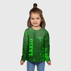Лонгслив детский Lazio - green gradient вертикально, цвет: 3D-принт — фото 2