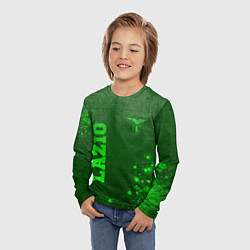 Лонгслив детский Lazio - green gradient вертикально, цвет: 3D-принт — фото 2