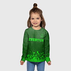 Лонгслив детский Everton - green gradient посередине, цвет: 3D-принт — фото 2